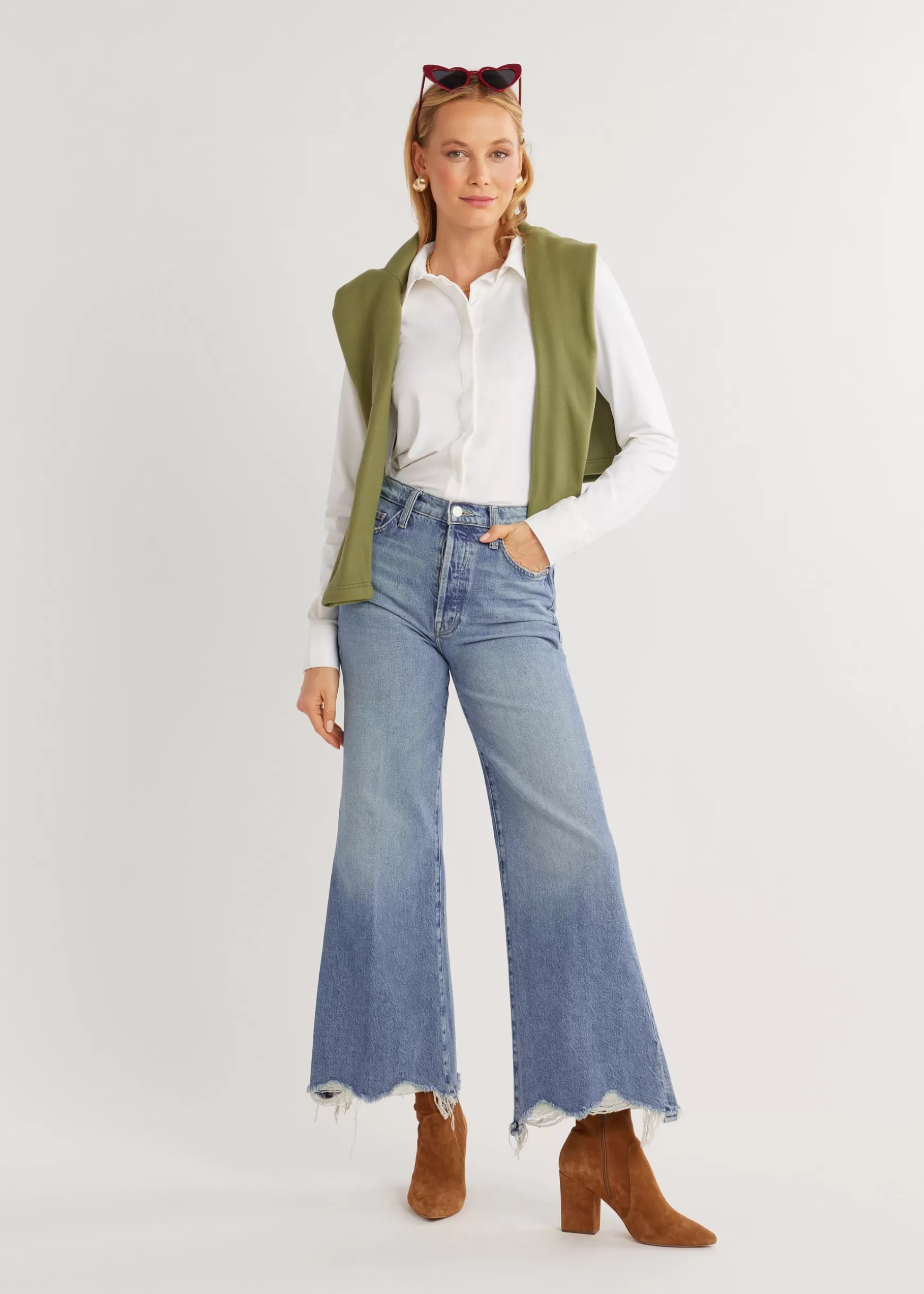 Women Dudley Stephens Tops-Brentwood Buttondown
