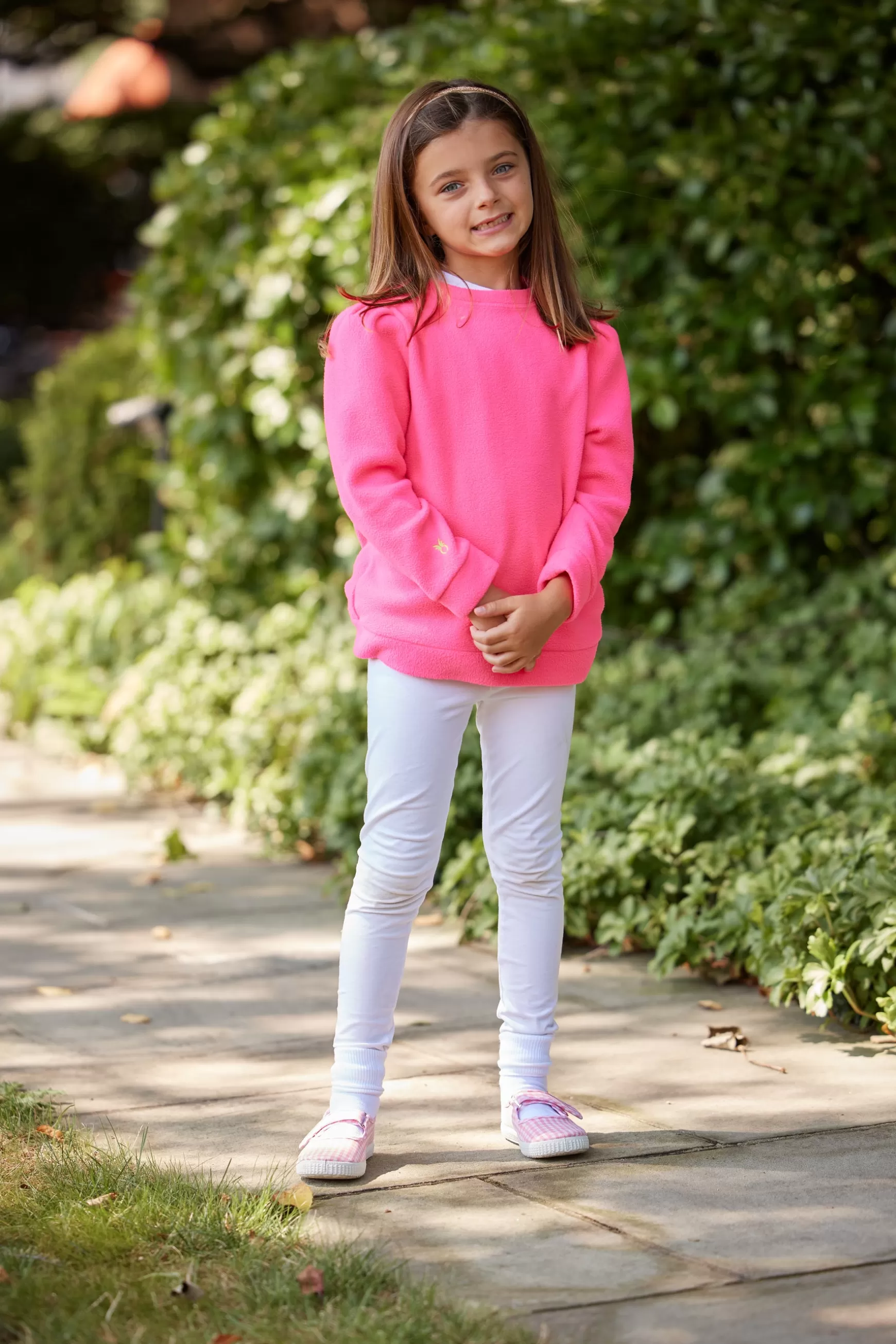Kids Dudley Stephens Clothing-Girls Elle Puff Sleeve Crewneck
