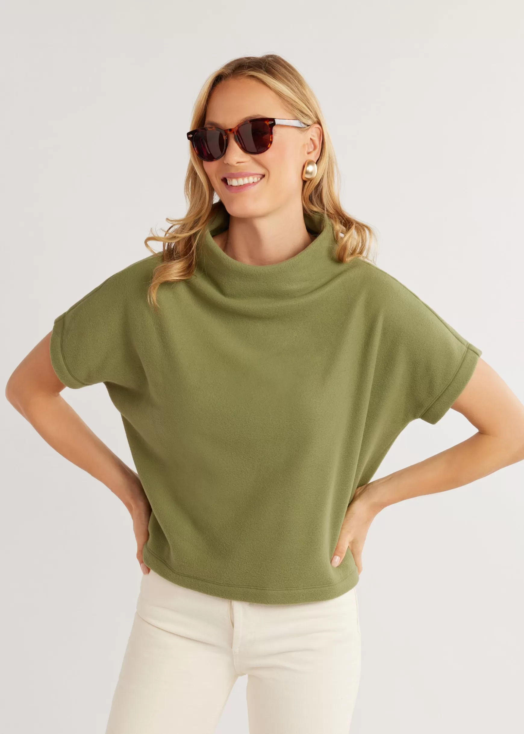 Women Dudley Stephens Tops-Marks Street Mock Neck