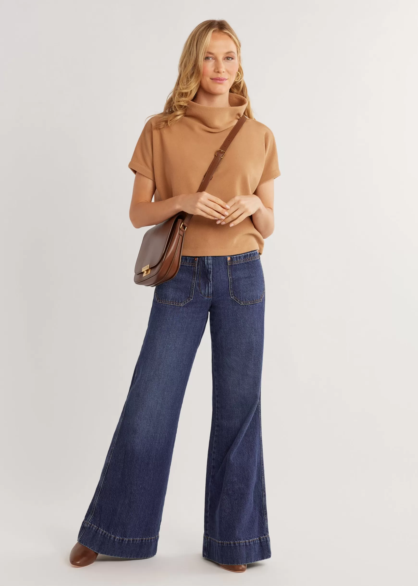 Women Dudley Stephens Tops-Marks Street Mock Neck