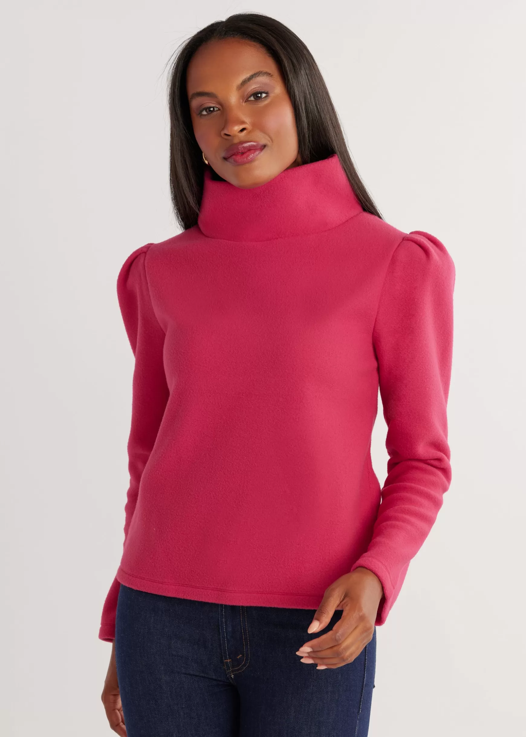 Women Dudley Stephens Turtlenecks-Palmer Puff Sleeve Turtleneck